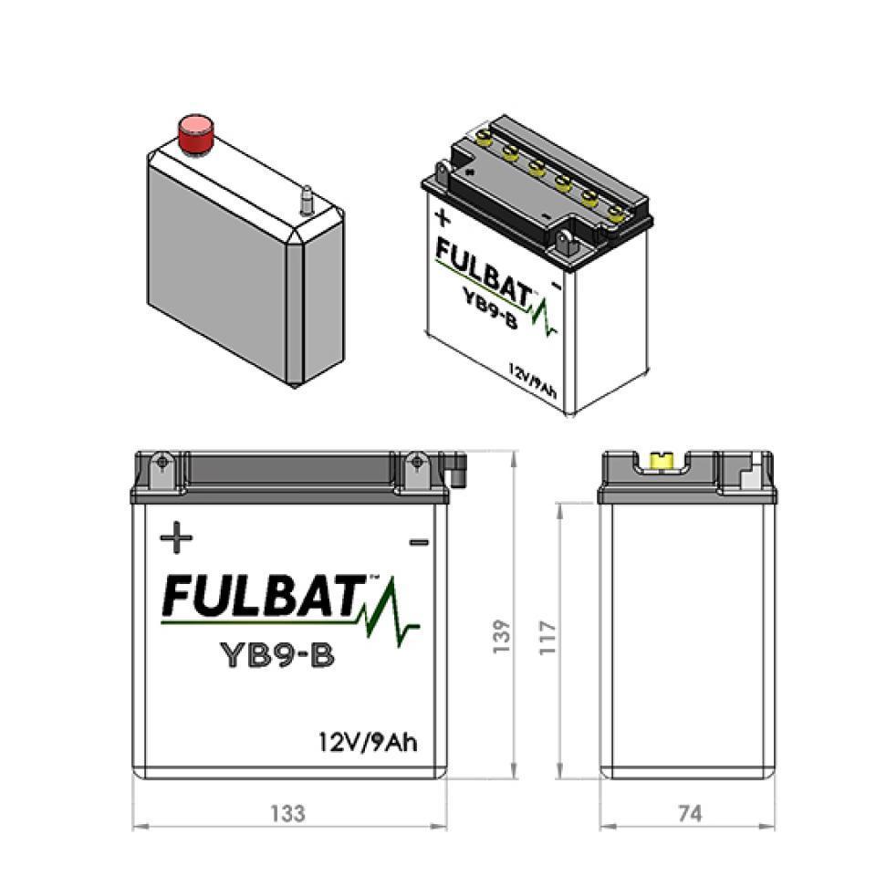 Batterie Fulbat pour Moto Kawasaki 125 BN Eliminator 1998 à 2007 Neuf