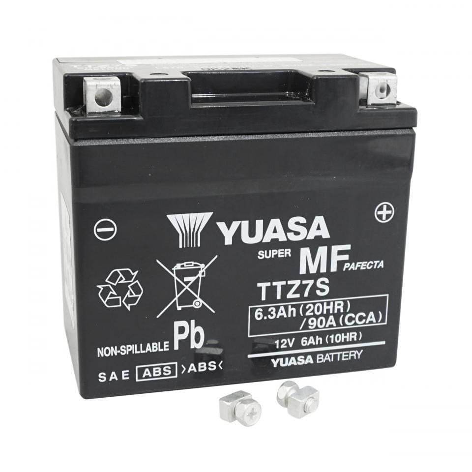 Batterie Yuasa pour Moto Yamaha 600 YZF R6 2017 à 2018 YTZ7S-BS / YTZ7-S / YTZ7-SLA / 12V 6.3Ah Neuf