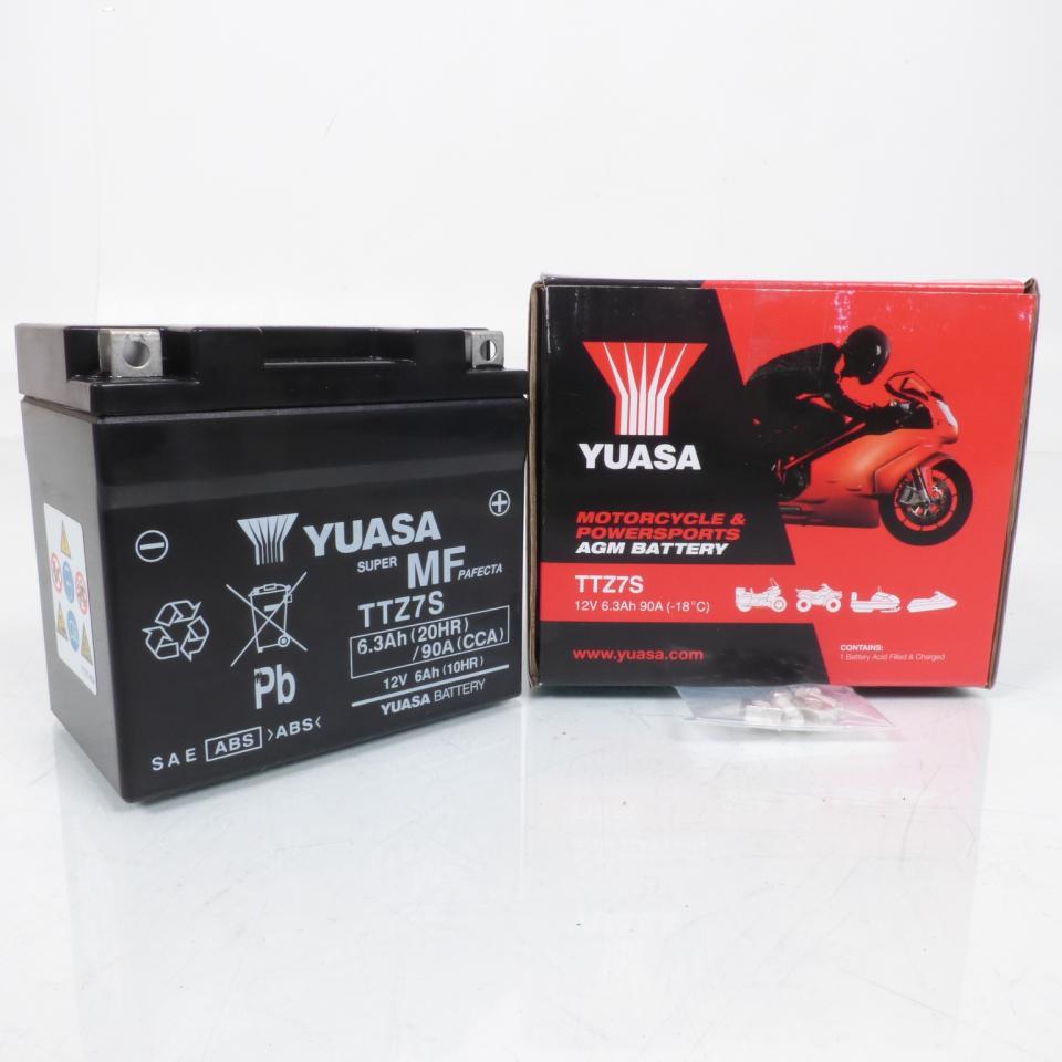 Batterie Yuasa pour Moto Yamaha 600 YZF R6 2017 à 2018 YTZ7S-BS / YTZ7-S / YTZ7-SLA / 12V 6.3Ah Neuf