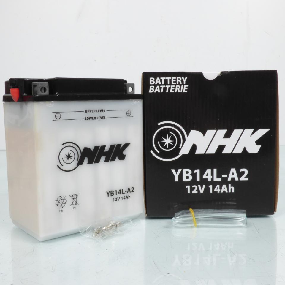 Batterie NHK pour Moto Suzuki 650 GS G 1981 à 1983 YB14L-A2 / 12V 14Ah Neuf
