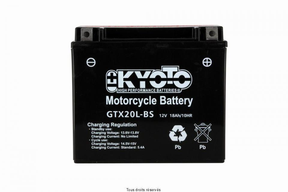 Batterie Kyoto pour Moto Harley Davidson 1200 Xl C Sportster Custom 2000 à 2003 YTX20L-BS / 12V 18Ah Neuf