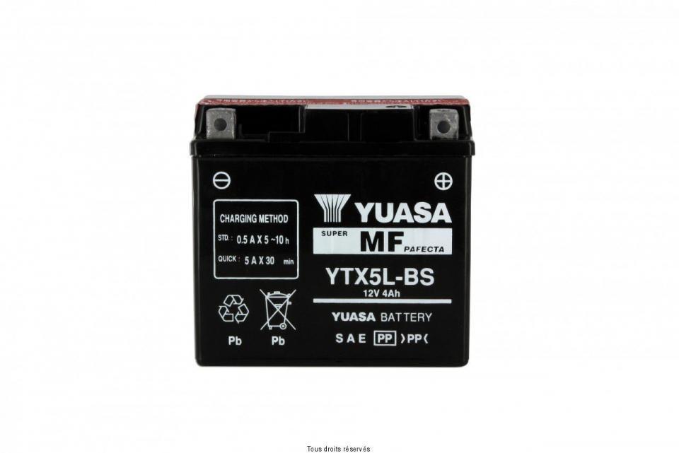 Batterie Yuasa pour Moto Husaberg 550 Fe E 2004 à 2007 YTX5L-BS / 12V 4Ah Neuf