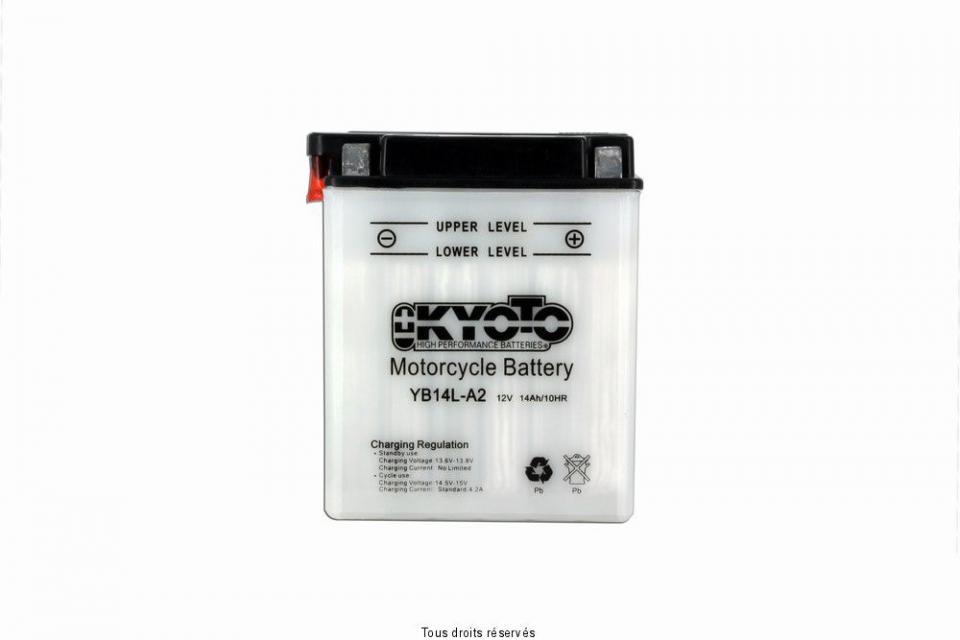 Batterie Kyoto pour Moto Yamaha 650 Xs Se 1979 à 1983 YB14L-A2 / 12V 14Ah Neuf