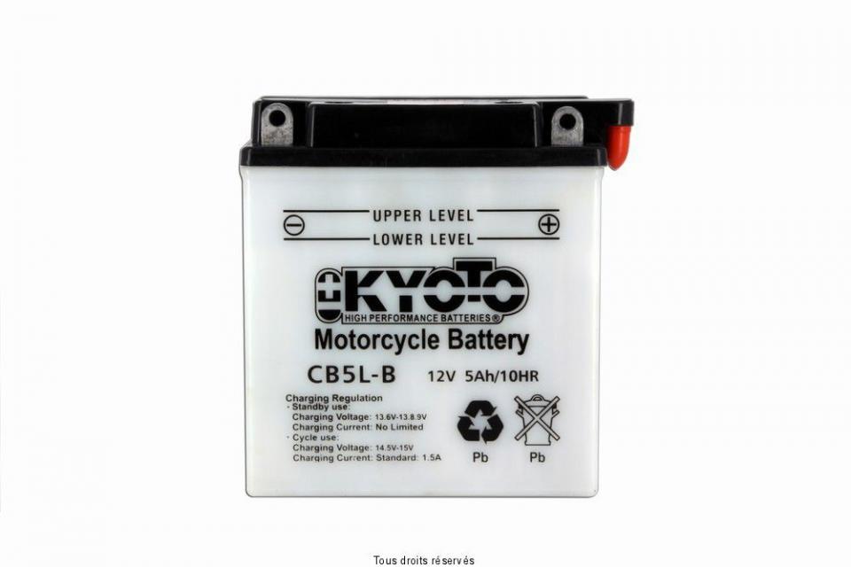 Batterie Kyoto pour Moto Yamaha 250 TDR 1988 à 1992 YB5L-B / 12V 5Ah Neuf