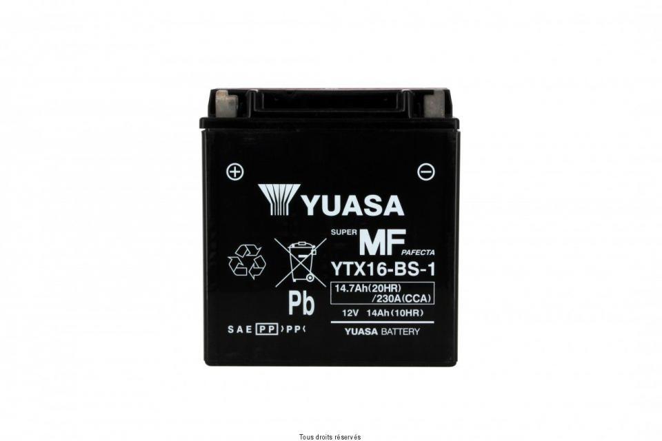 Batterie Yuasa pour scooter Piaggio 400 Mp3 Lt 2009-2012 YTX16-BS-1 / 12V 14Ah Neuf