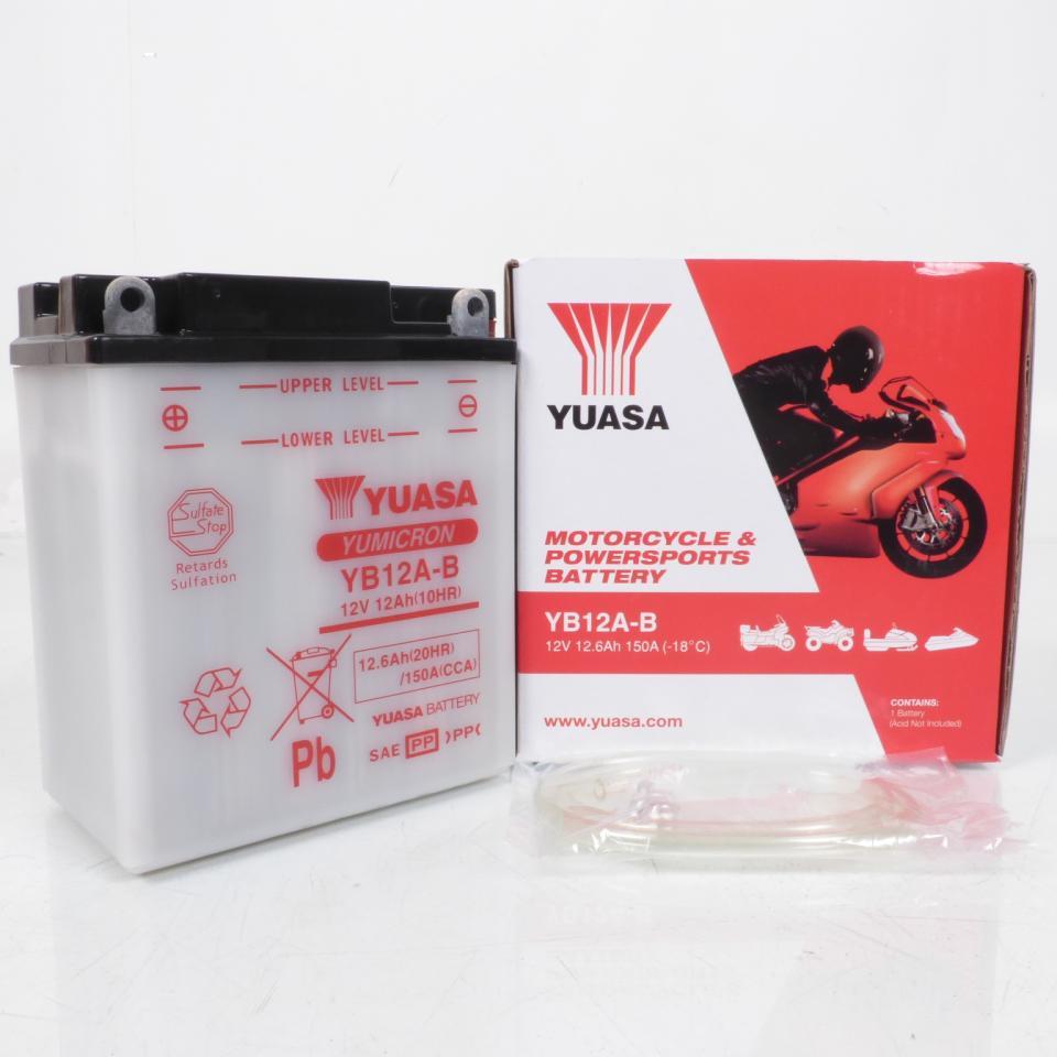 Batterie Yuasa pour Moto Honda 450 Cb Dx 1989 à 1992 YB12A-B / 12V 12Ah Neuf