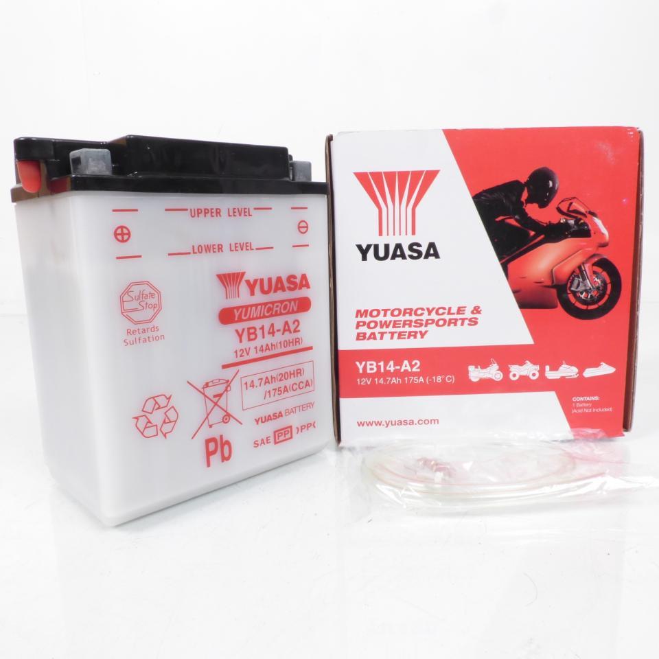 Batterie Yuasa pour Moto Honda 750 Cb Custom 1981 YB14-A2 / 12V 14Ah Neuf