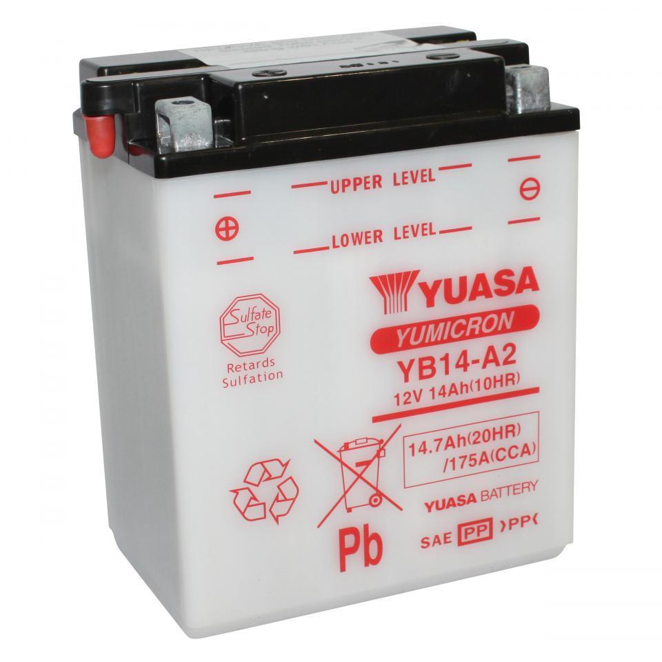 Batterie Yuasa pour Moto Suzuki 850 GS G 1979 à 1983 YB14-A2 / 12V 14Ah Neuf