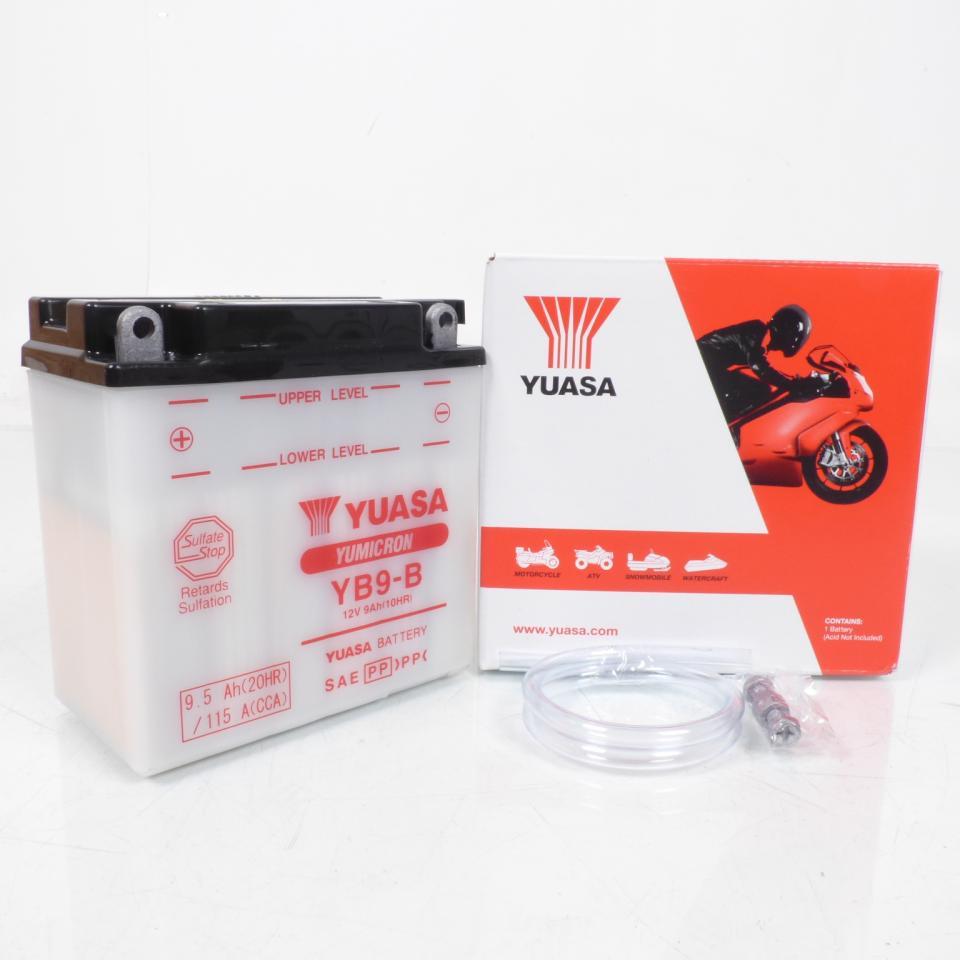 Batterie Yuasa pour Moto Aprilia 125 Red rose 1988 à 1995 YB9-B / 12V 9Ah Neuf