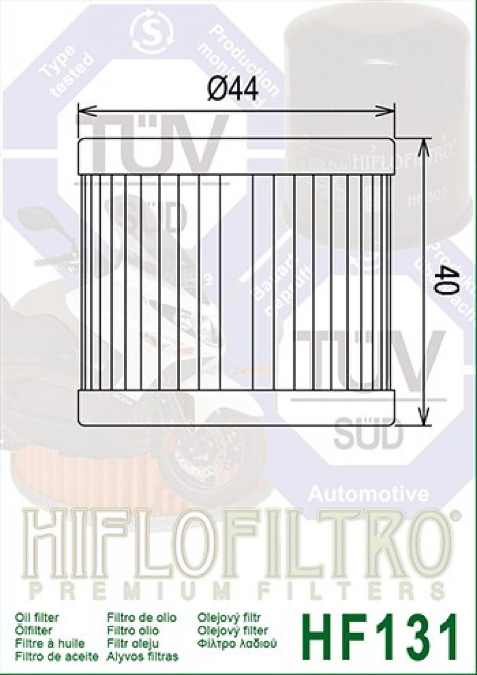 Filtre à huile Hiflofiltro pour Moto MASH 125 Seventy Five 2013 à 2015 Neuf