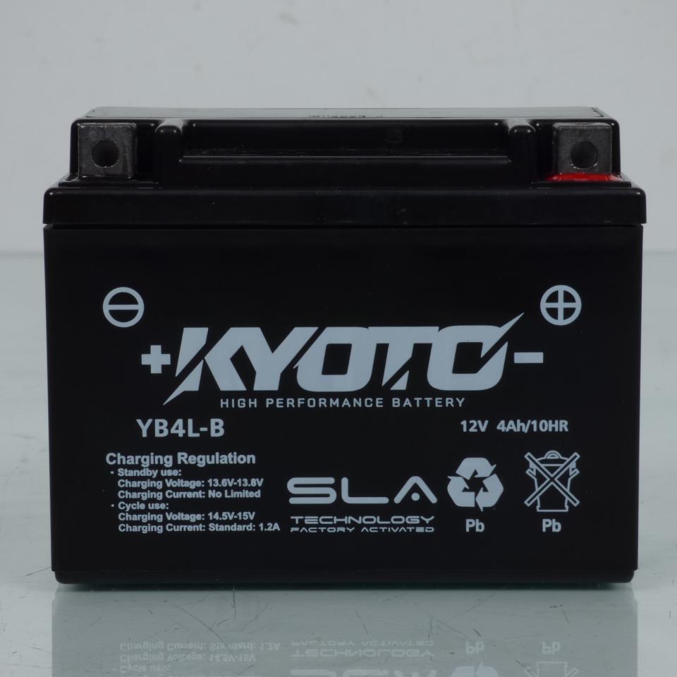 Batterie SLA Kyoto pour Mobylette Peugeot 50 Fox 1994 à 1998 YB4L-B SLA / 12V 4Ah Neuf