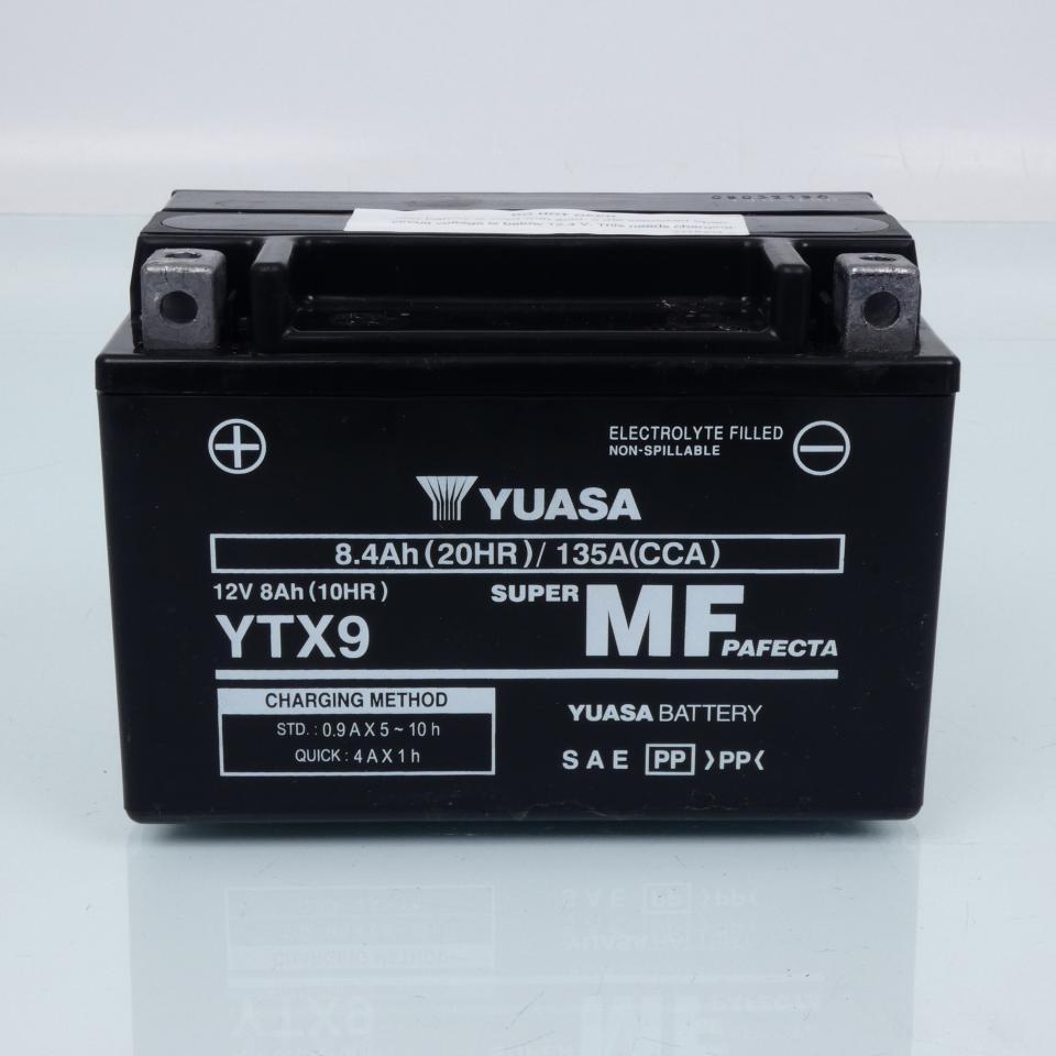 Batterie SLA Yuasa pour Moto ROYAL ENFIELD 410 Himalayan Abs 2018 à 2020 YTX9-BS / YTX9 / 12V 8.4Ah Neuf