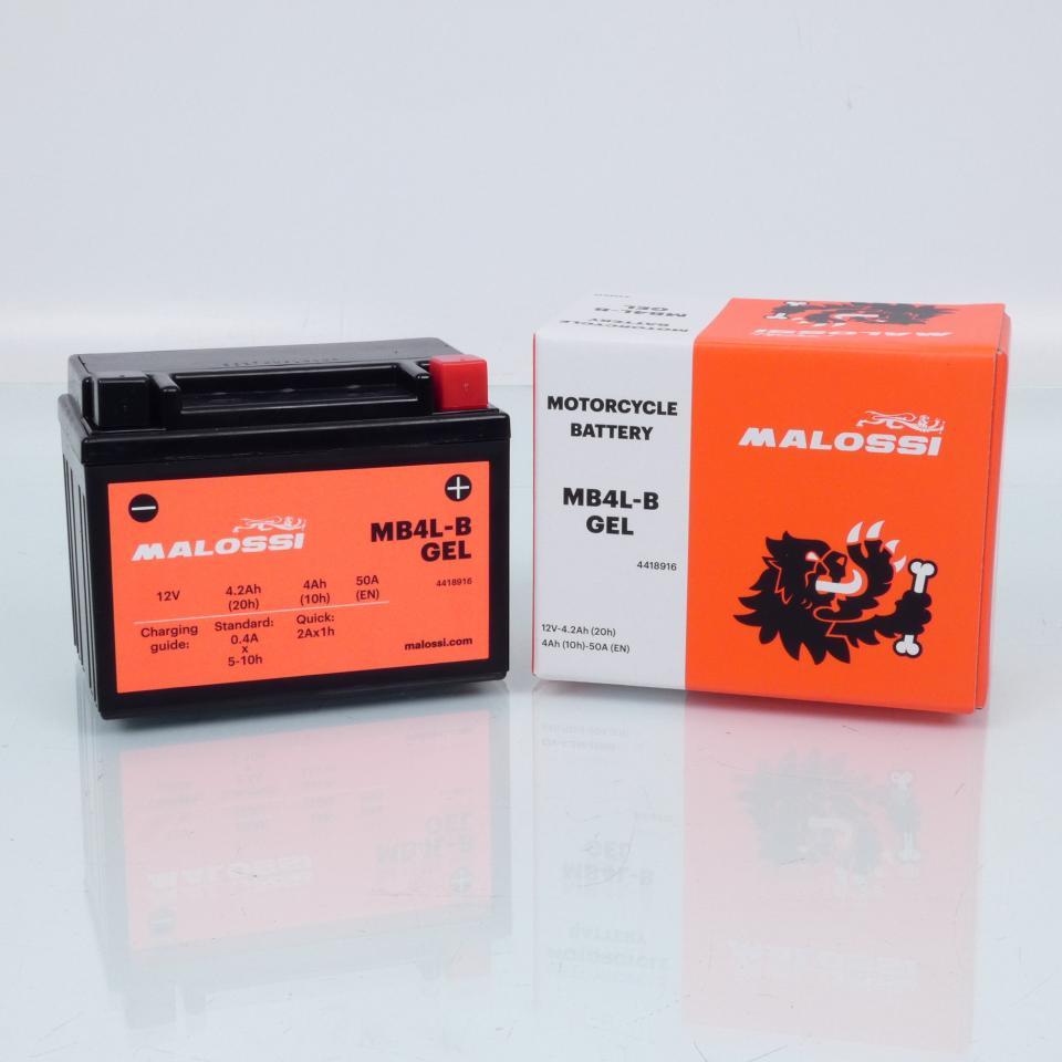 Batterie SLA Malossi pour Moto Aprilia 125 Rx-Sx 2008 YB4L-B Gel / 12V 4Ah Neuf