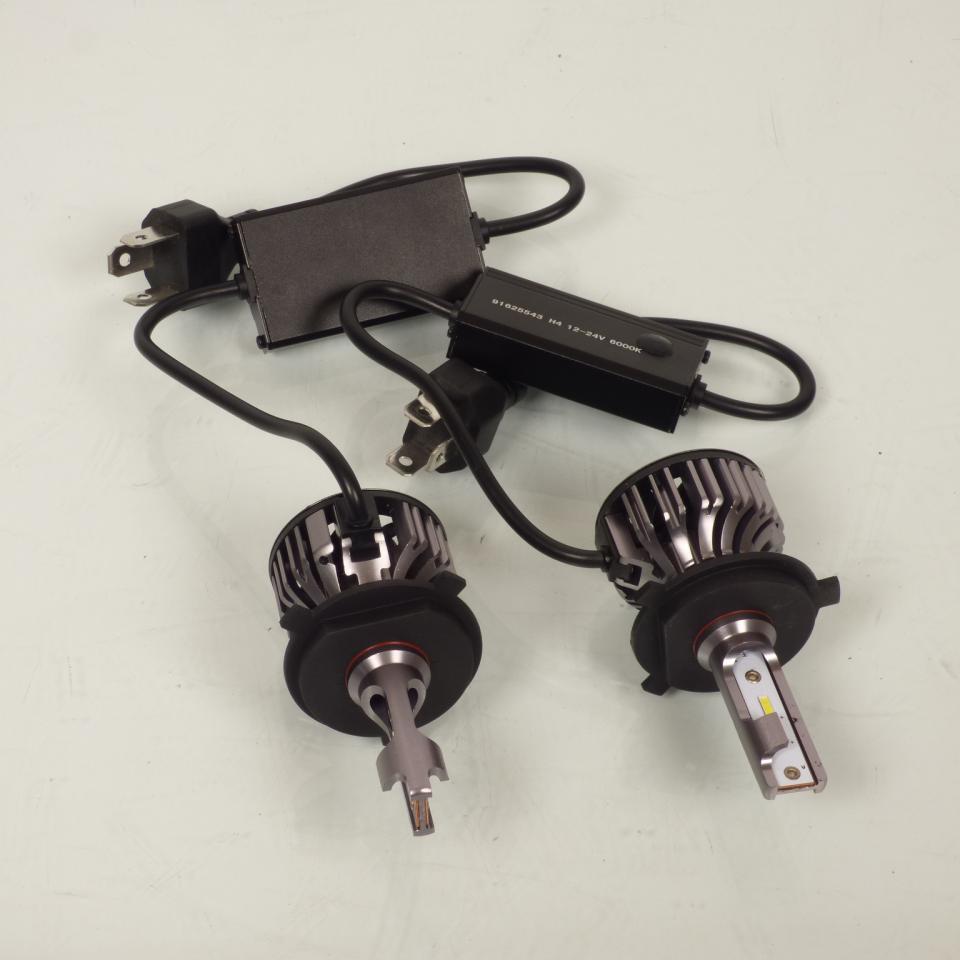 Kit de 2 ampoules à LED H4 P43t 12/24V Flosser pour moto 91625543 LED SET Neuf