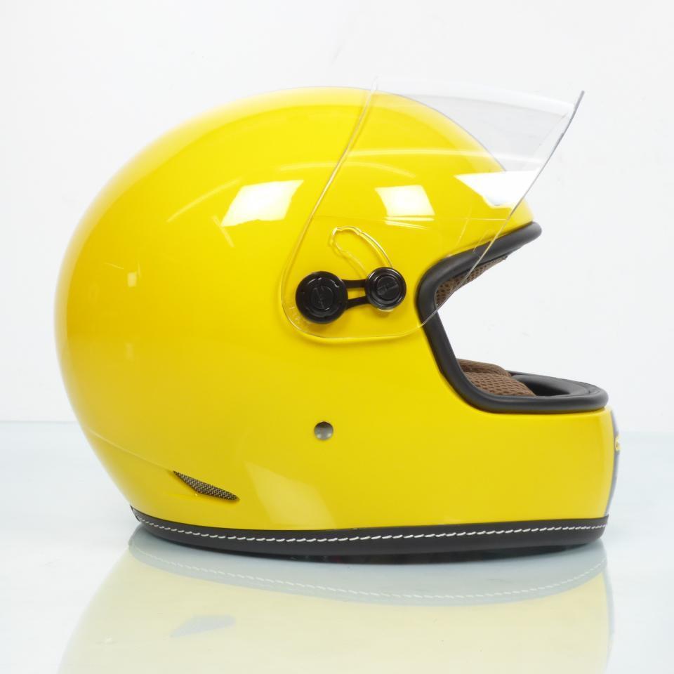 Casque de pour moto route vintage Torx Barry Legend Racer Yellow Shiny Taille L jaune