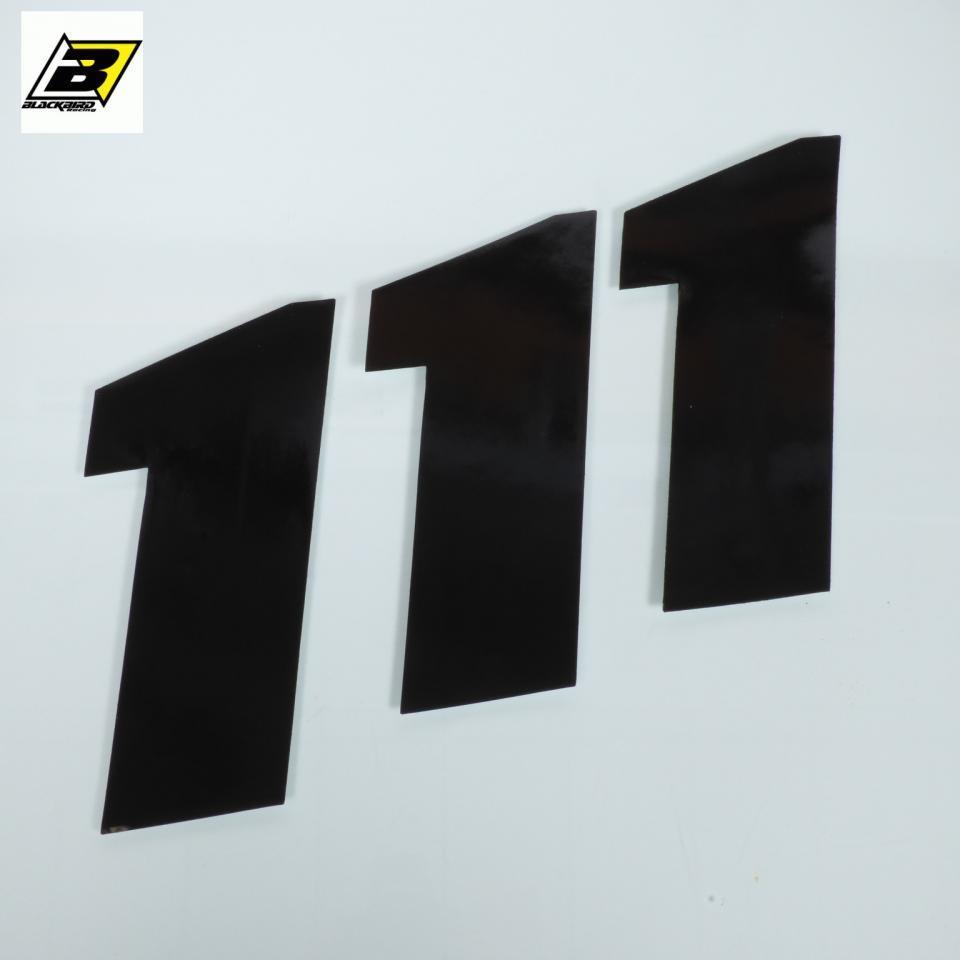 3 autocollant stickers numéro de course adhésif chiffre 1 noir 20x25cm pour moto