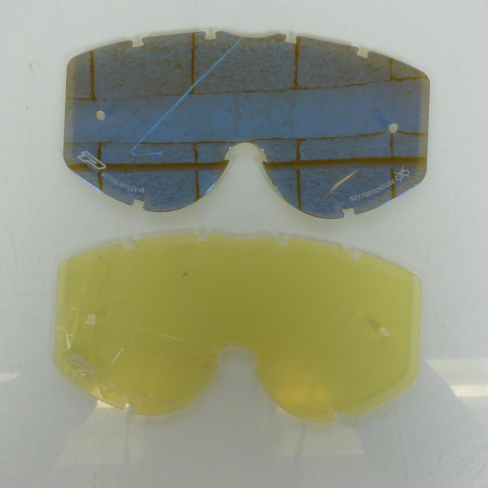 Masque lunette cross ProGrip blanc et bleu écran teinté pour moto PZ3400AZFL