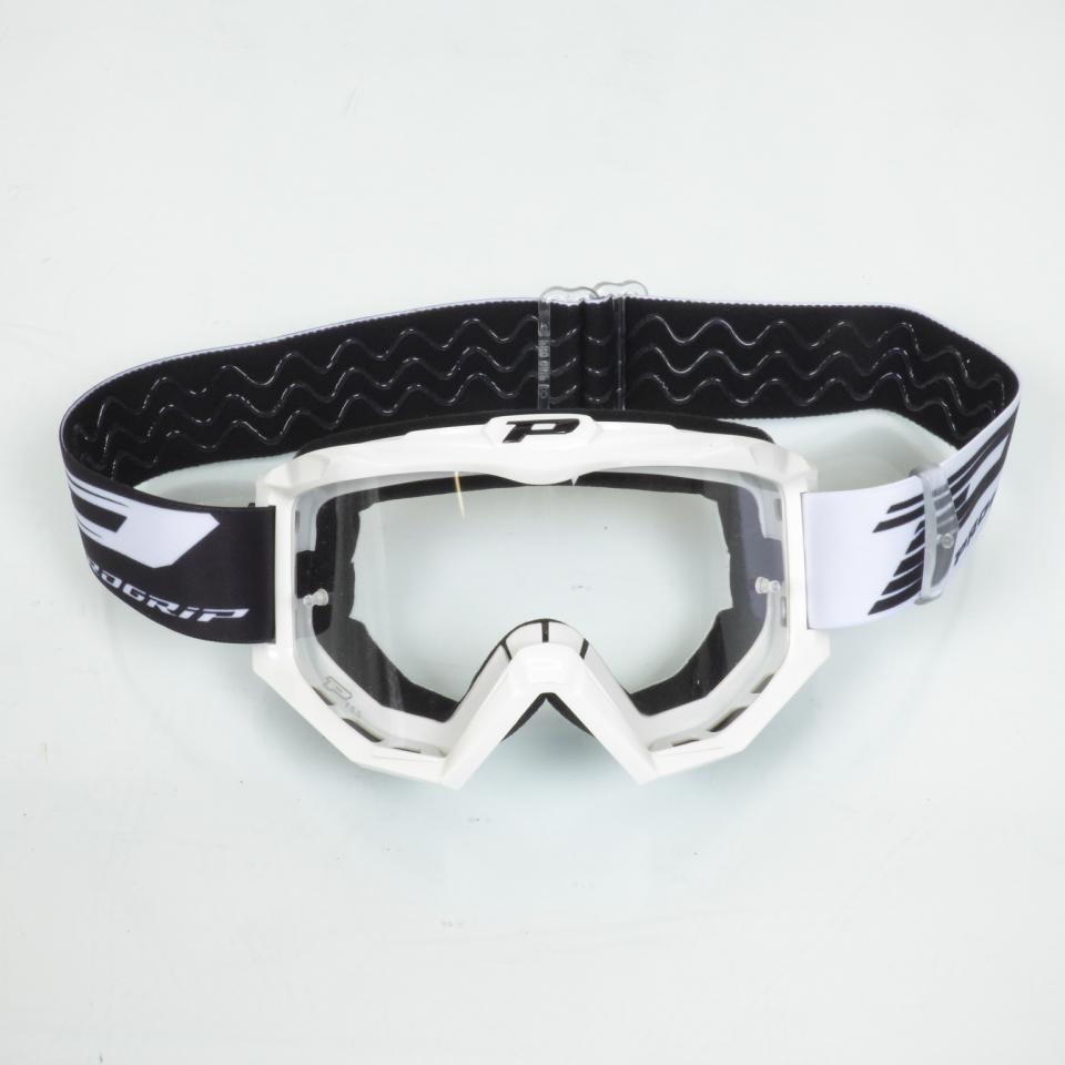 Masque lunette ProGrip 3201 blanc pour casque motocross enduro quad tout terrain