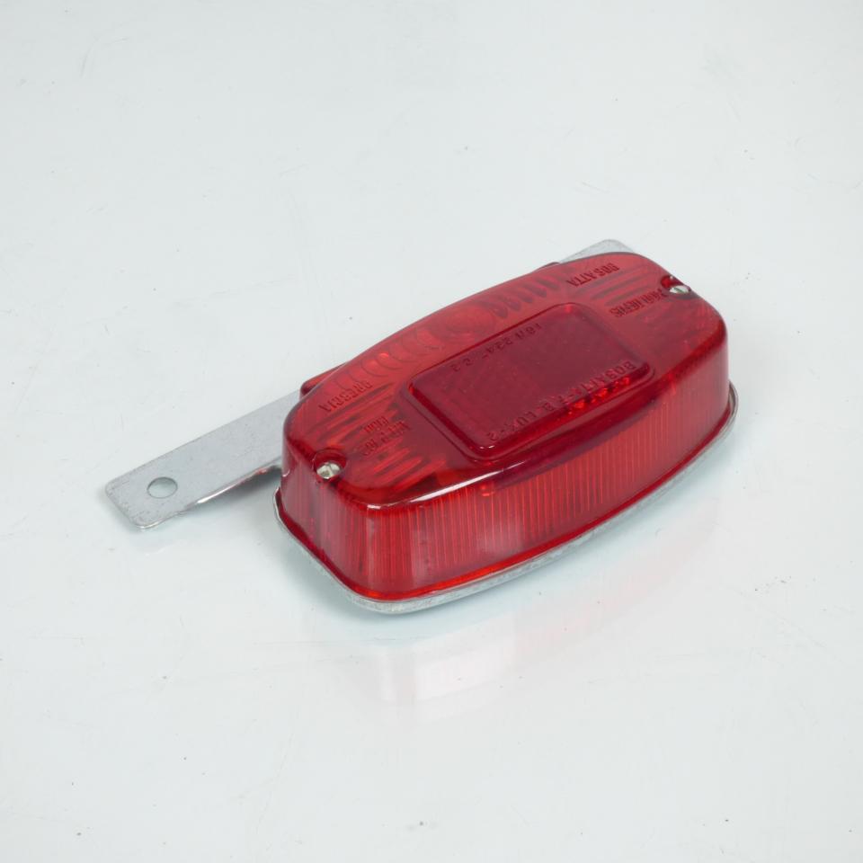 Feu arrière rouge avec support de plaque gris vintage ampoule navette pour moto
