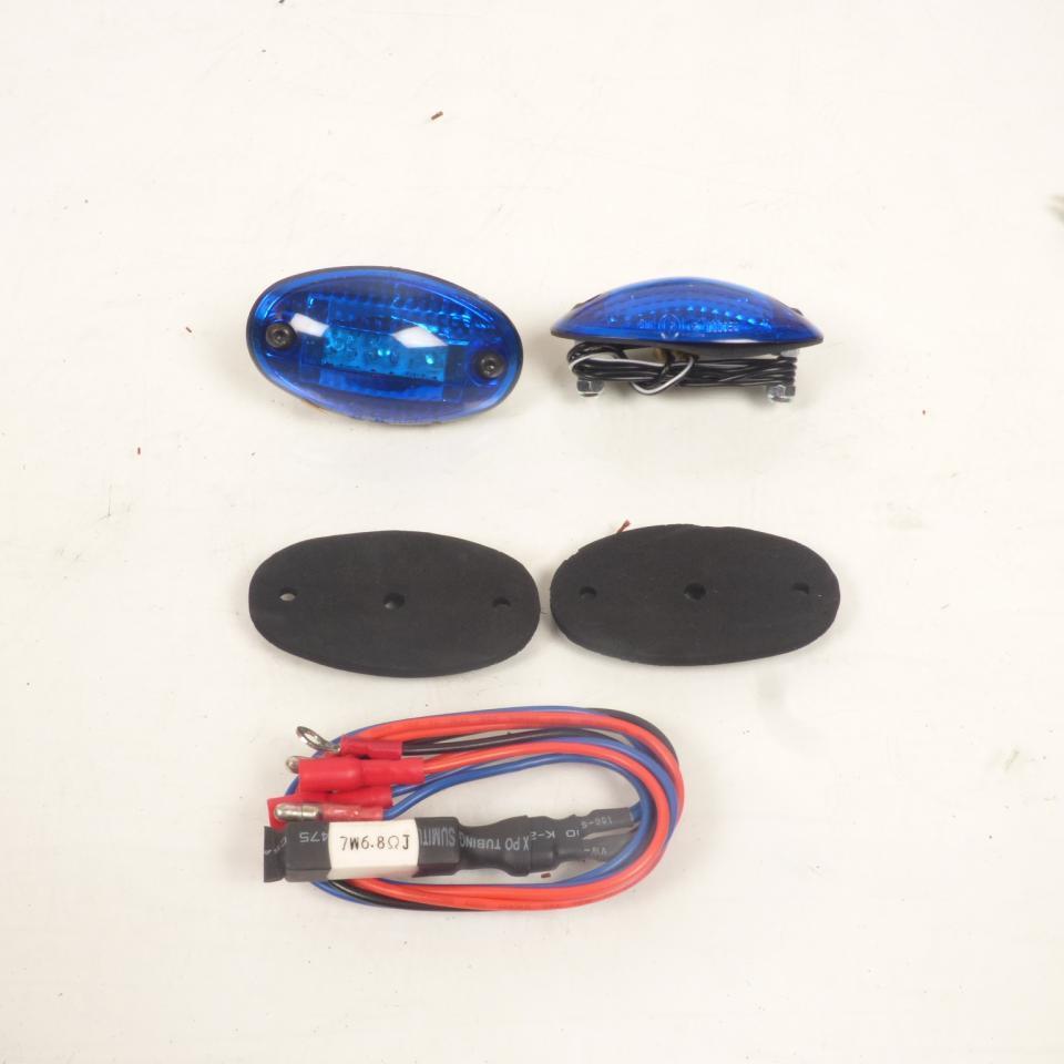 Paire de feu de position latéraux bleu pour moto scooter quad Neuf