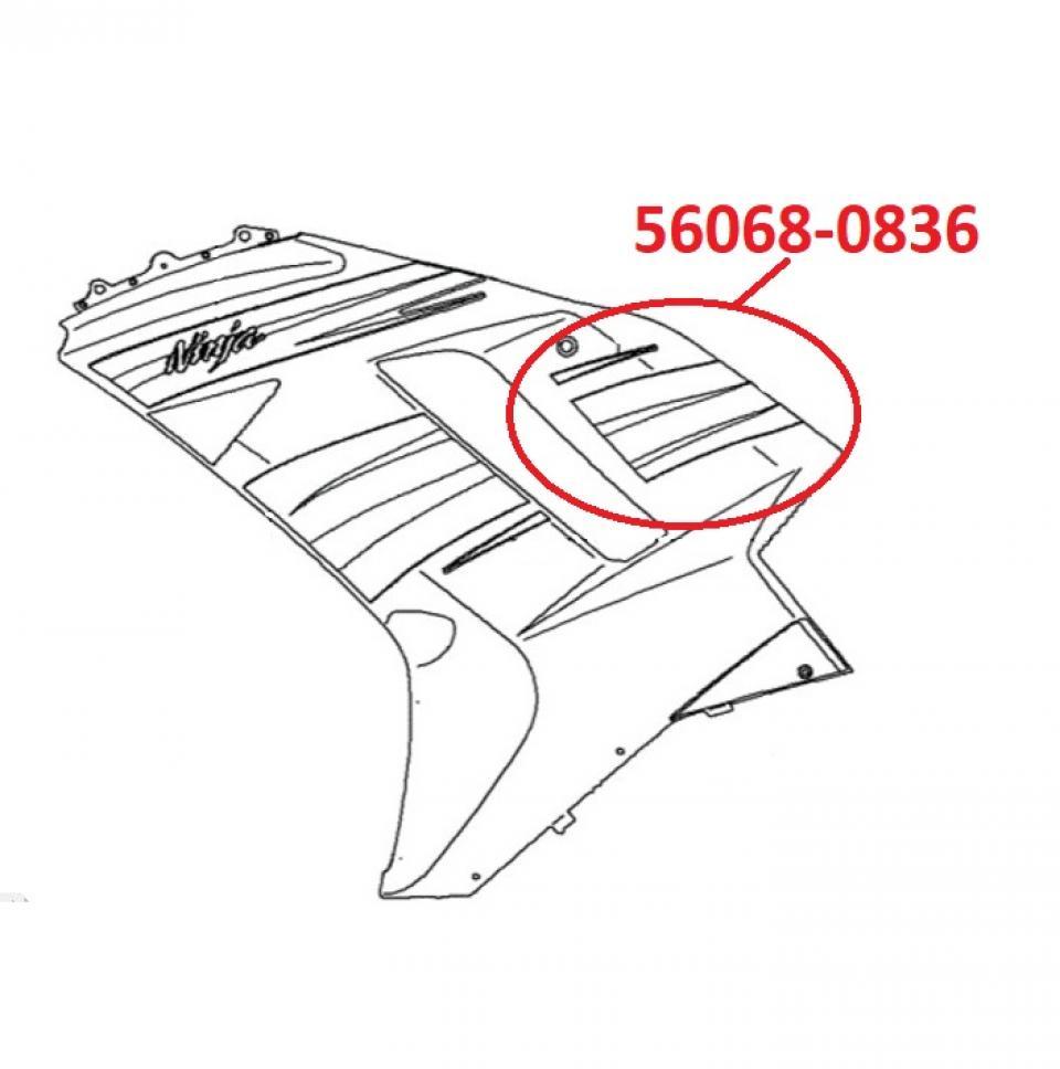 Tuning origine pour Moto Kawasaki 600 ZX6R Après 2008 56068-0836 Neuf