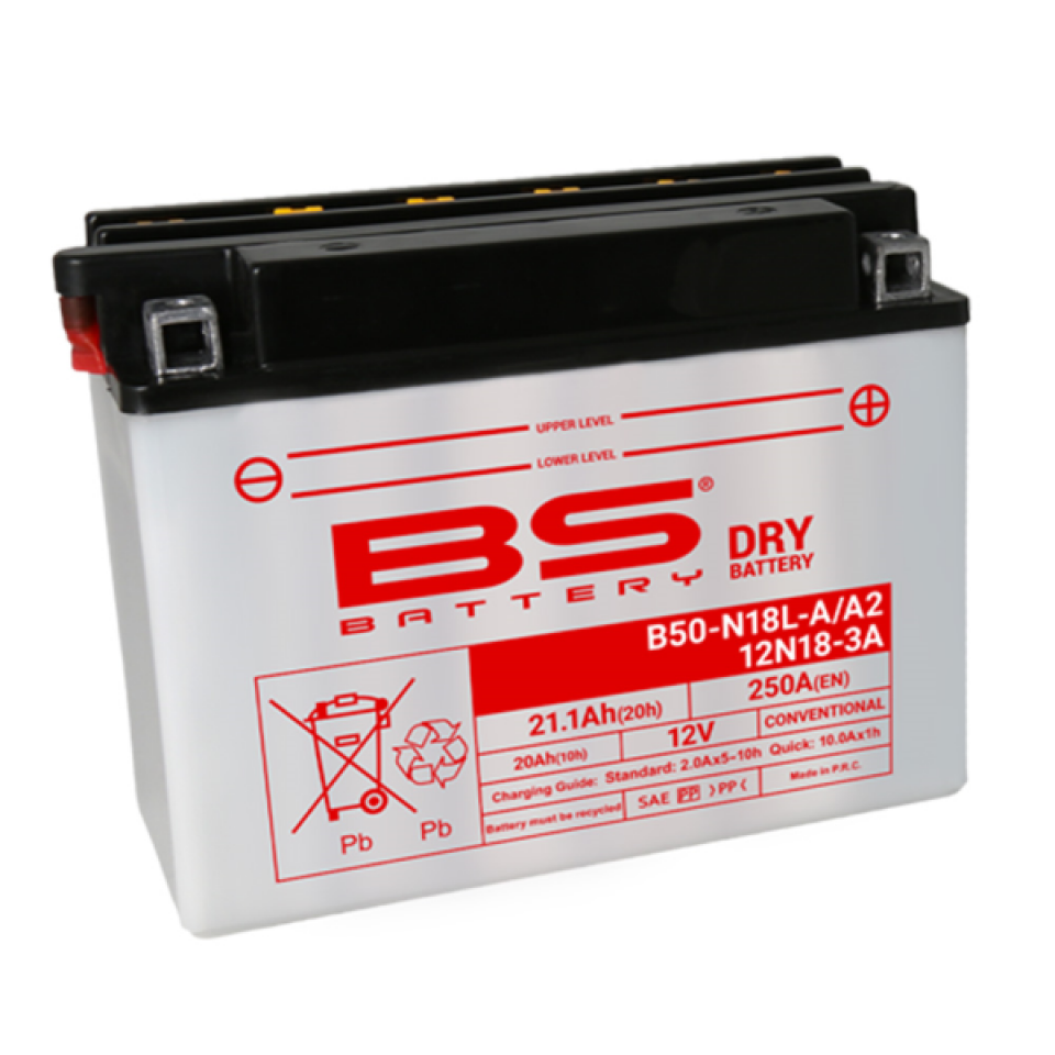 Batterie BS Battery pour Moto Harley Davidson 1340 FLT 1980 à 1982 Y50-N18L-A2 / 12V 20Ah Neuf