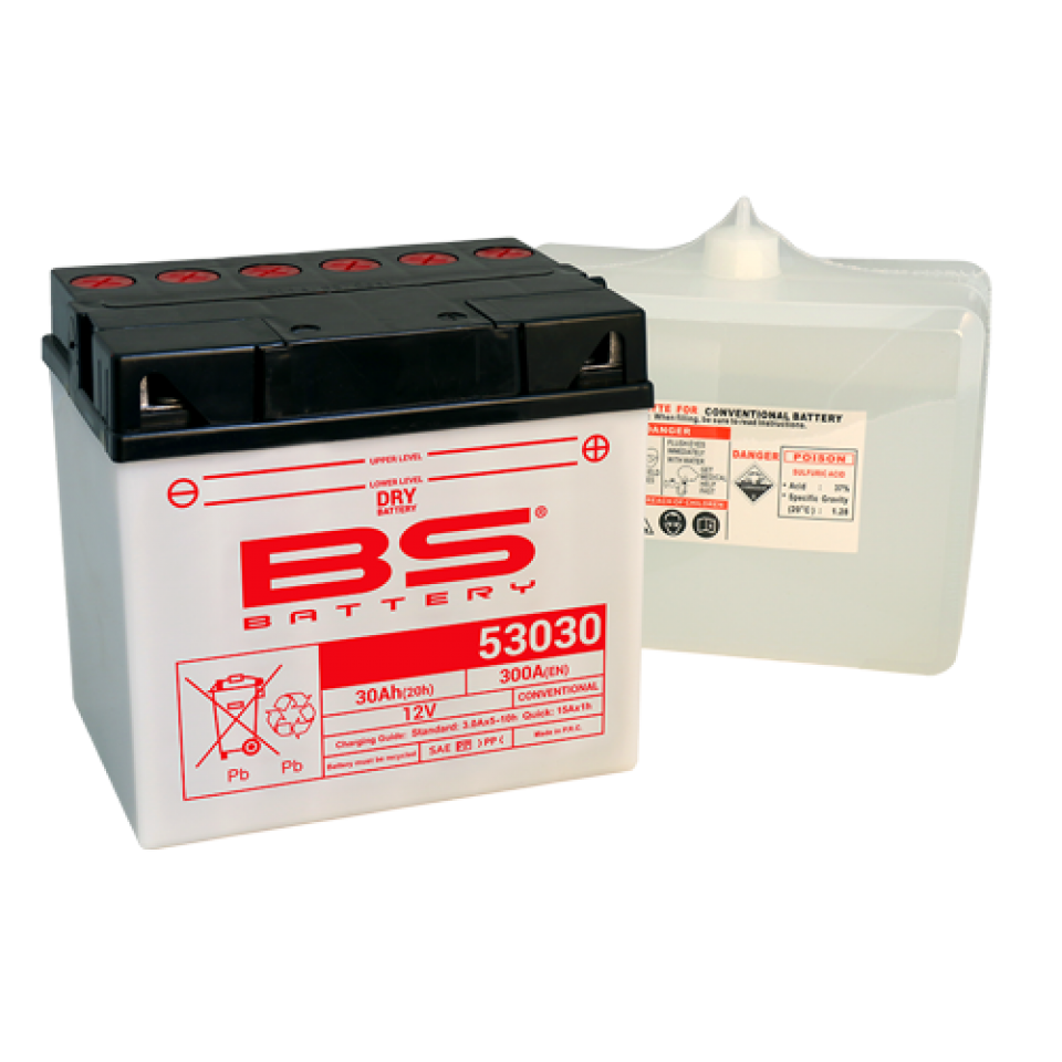 Batterie BS Battery pour Moto Moto Guzzi 1100 California Jackal 1998 à 2001 53030 / 12V 30Ah Neuf