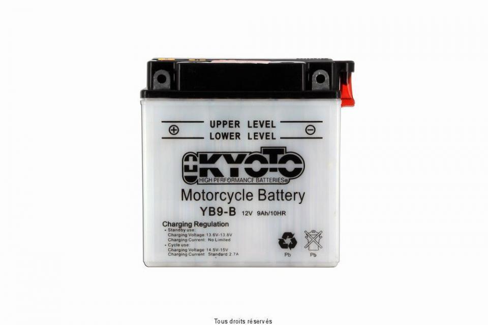 Batterie Kyoto pour Moto Aprilia 125 RS Replica 1995 à 2005 YB9-B / 12V 9Ah Neuf