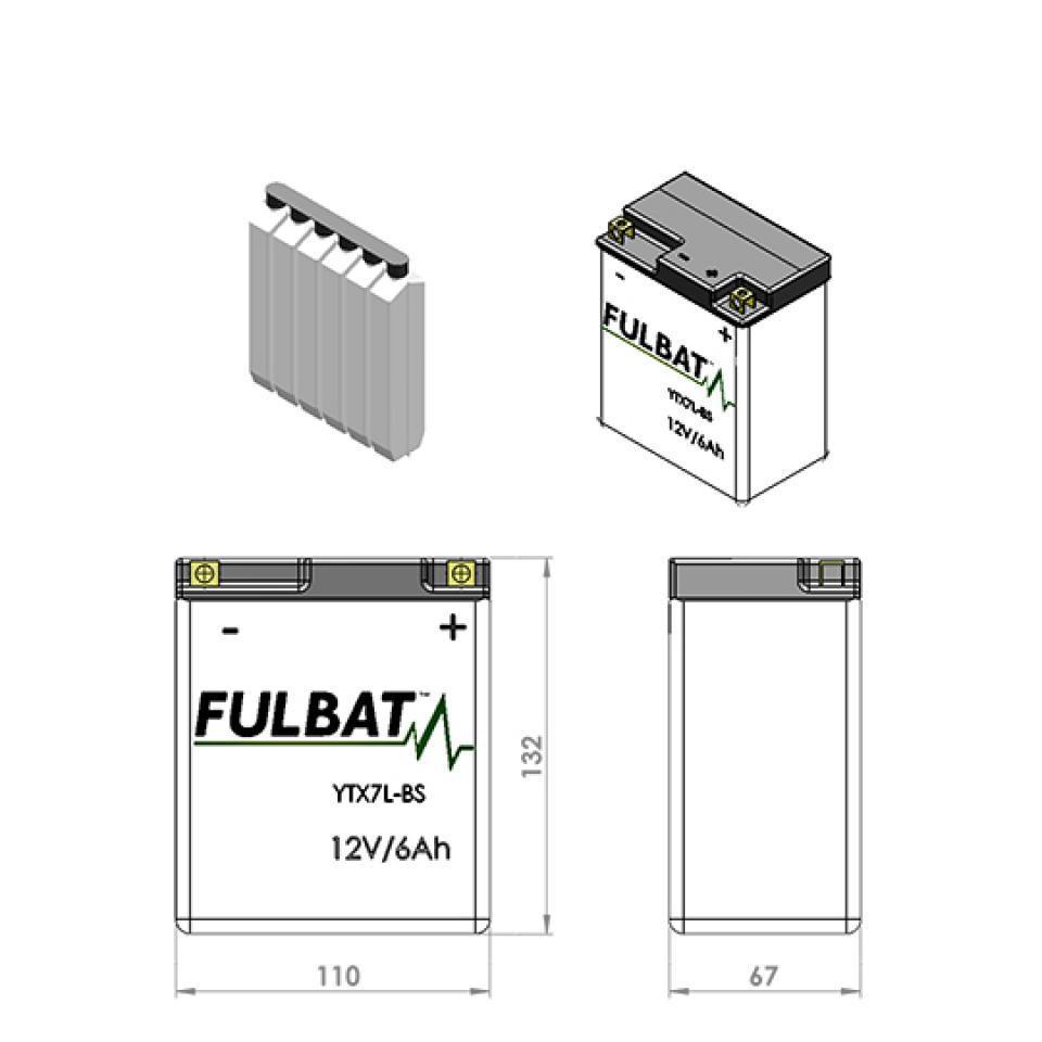 Batterie Fulbat pour Scooter Piaggio 125 Vespa Gts Super 2018 à 2000 Neuf