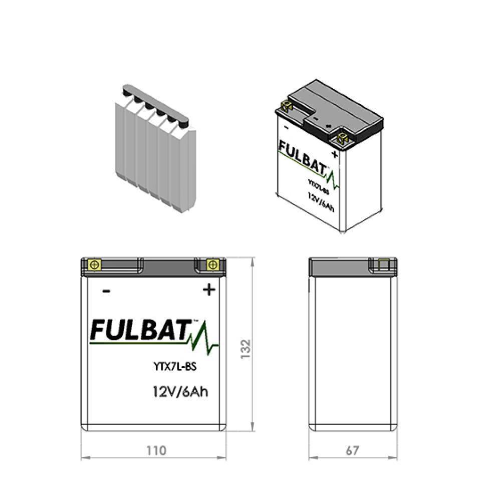 Batterie Fulbat pour Moto Derbi 125 Cross city 2007 à 2013 Neuf