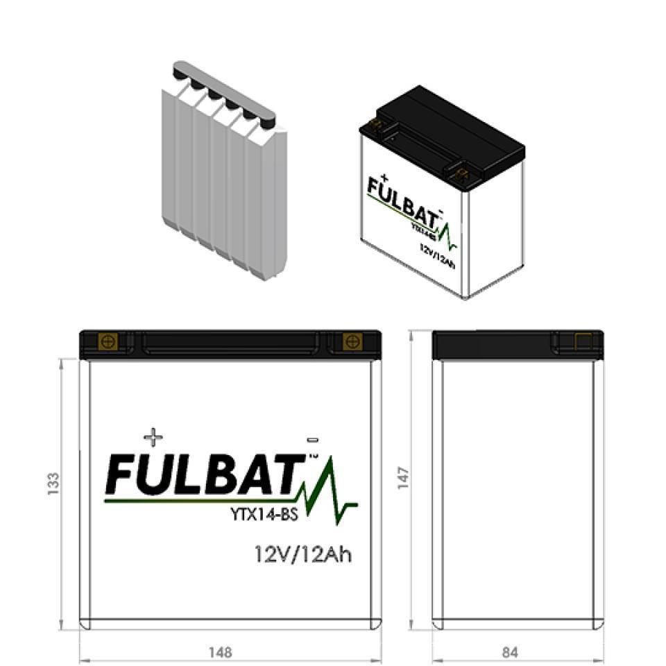 Batterie Fulbat pour Moto Buell 1200 Xb-12X Ulysses 2006 à 2010 Neuf