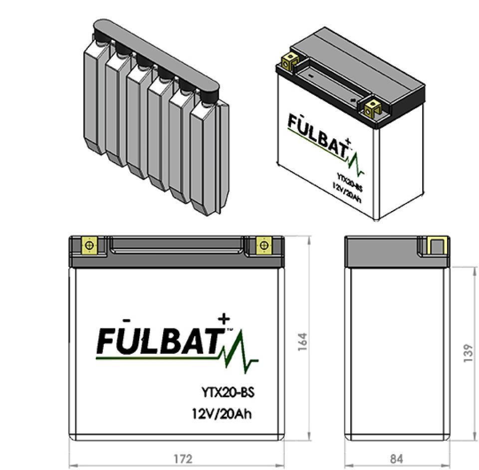 Batterie Fulbat pour Quad Kymco 500 MXU I DX 2012 à 2013 Neuf