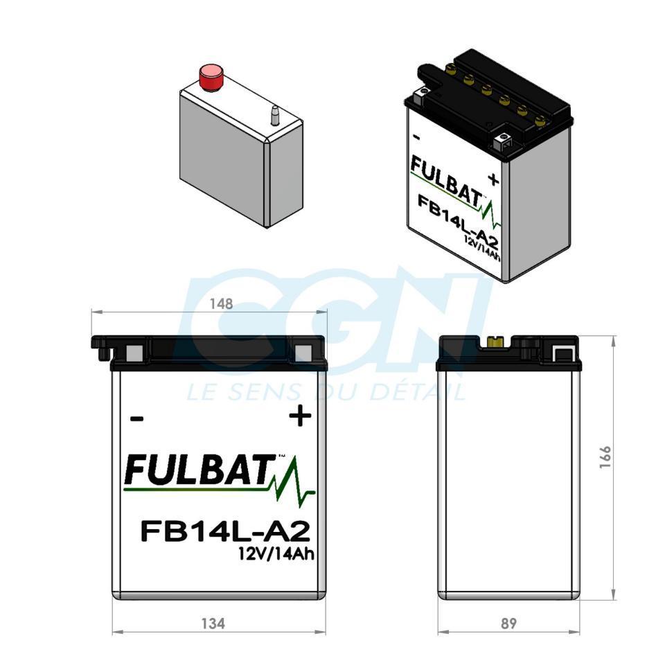Batterie Fulbat pour Moto Honda 1000 CBR F 1987 à 1999 Neuf