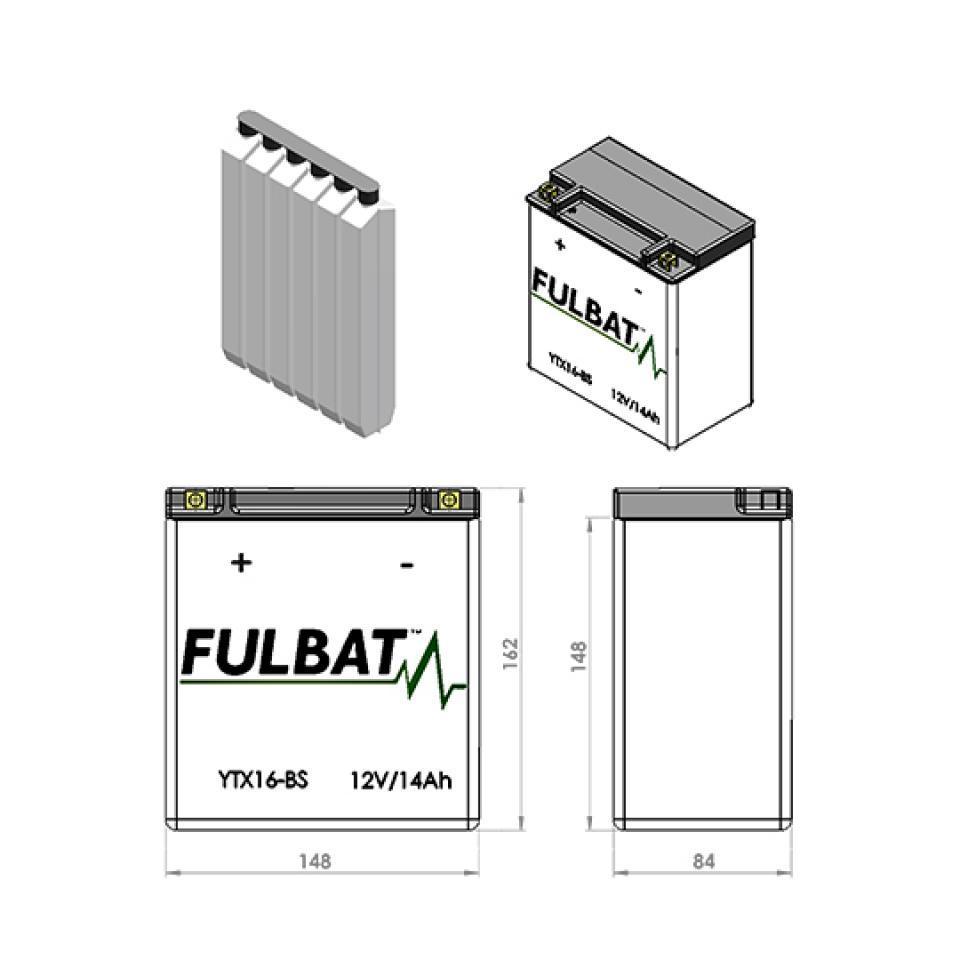 Batterie Fulbat pour Moto Kawasaki 1500 VN Nomad 1999 à 2001 Neuf