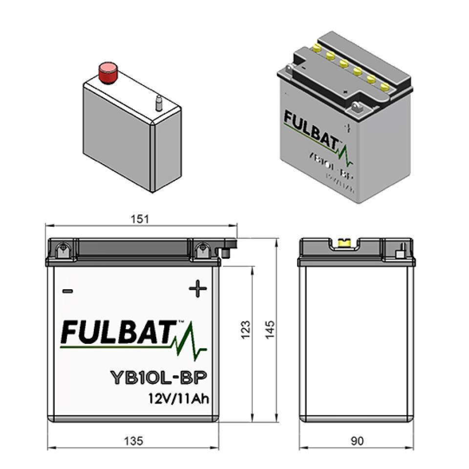 Batterie Fulbat pour Scooter Piaggio 150 X8 2006 à 2008 Neuf