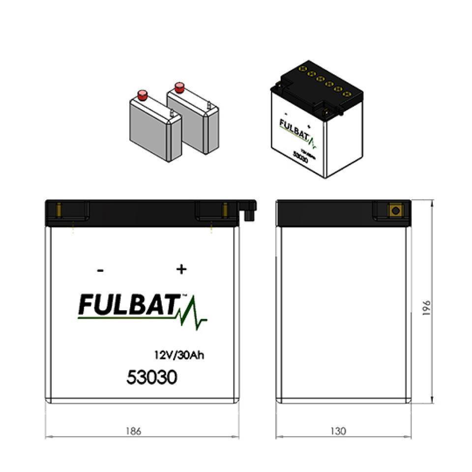 Batterie Fulbat pour Moto Laverda 1000 RGA 1983 Neuf