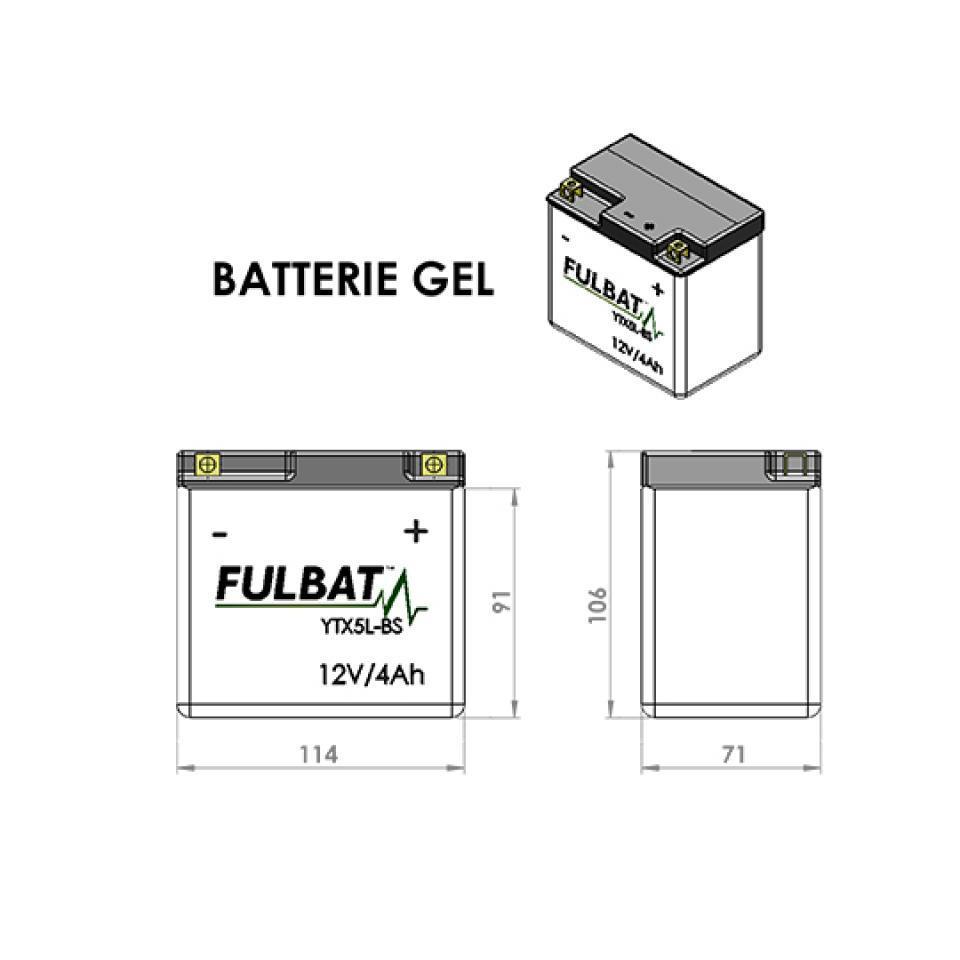 Batterie Fulbat pour Quad Hyosung 100 TE 2005 à 2007 Neuf