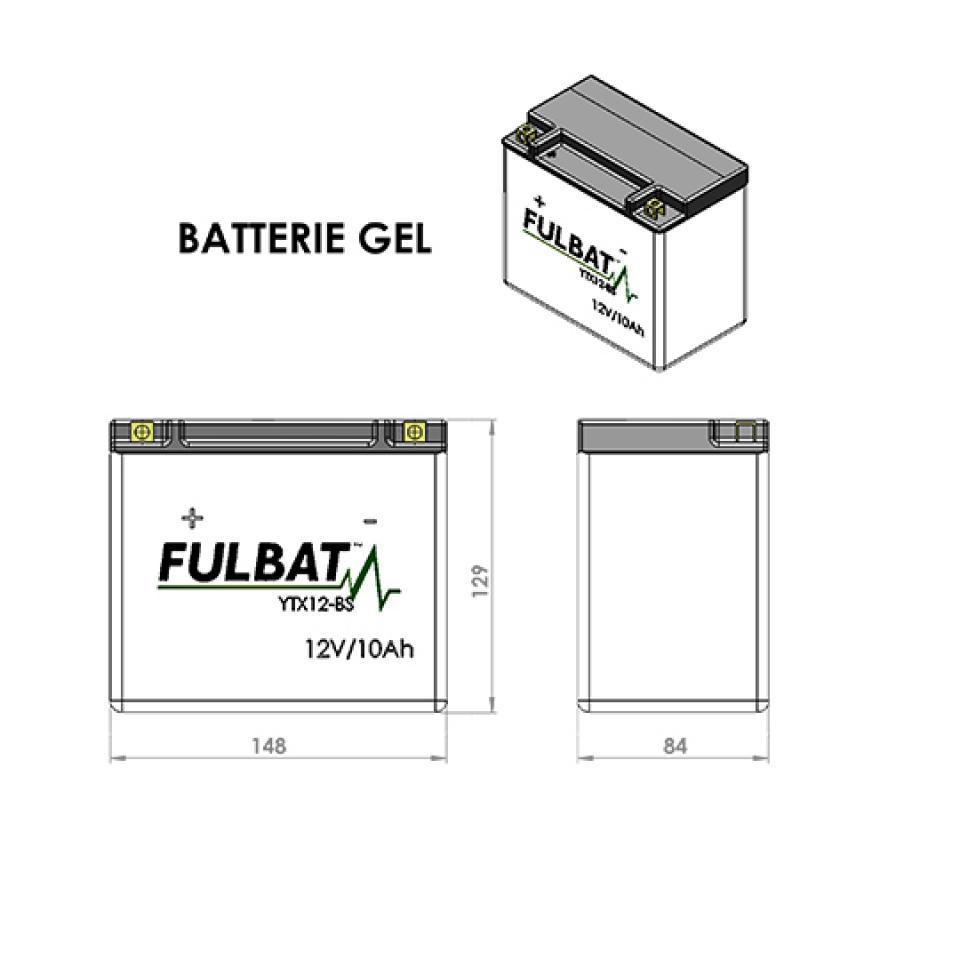 Batterie Fulbat pour Scooter Derbi 125 Sonar 2010 à 2011 Neuf