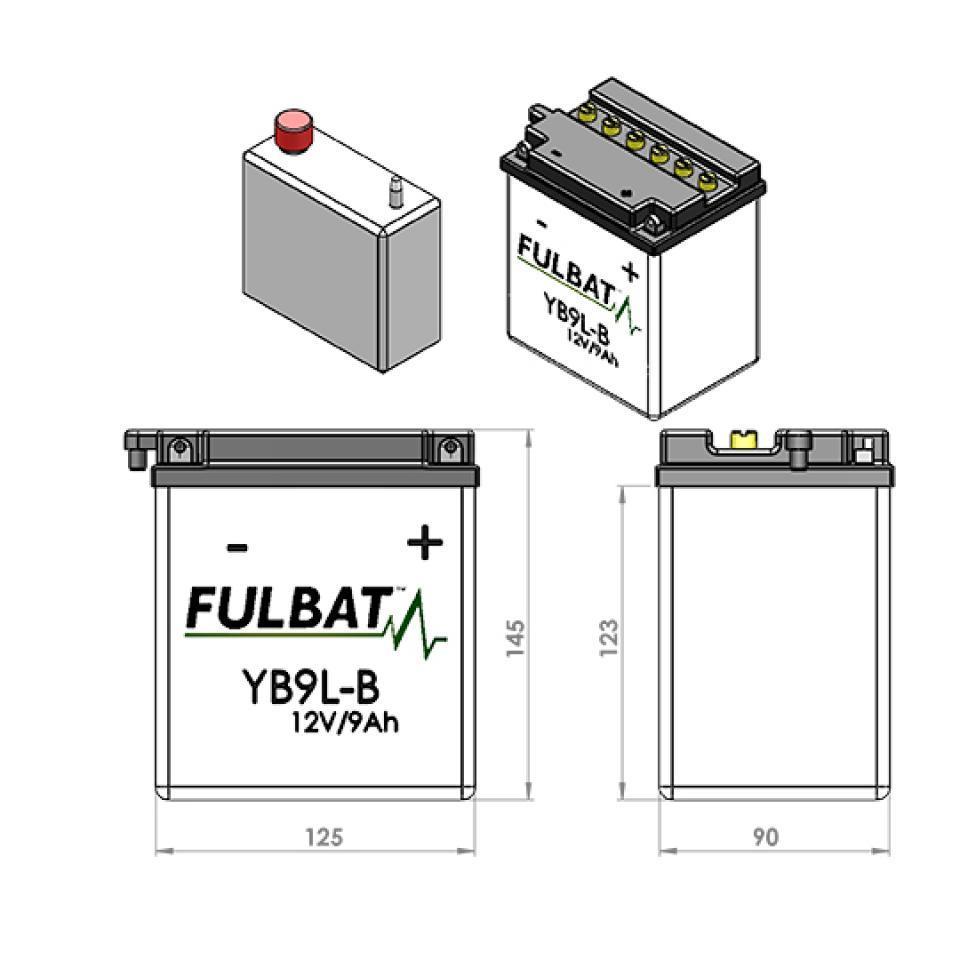 Batterie Fulbat pour Moto Suzuki 400 GS 1977 à 1978 Neuf