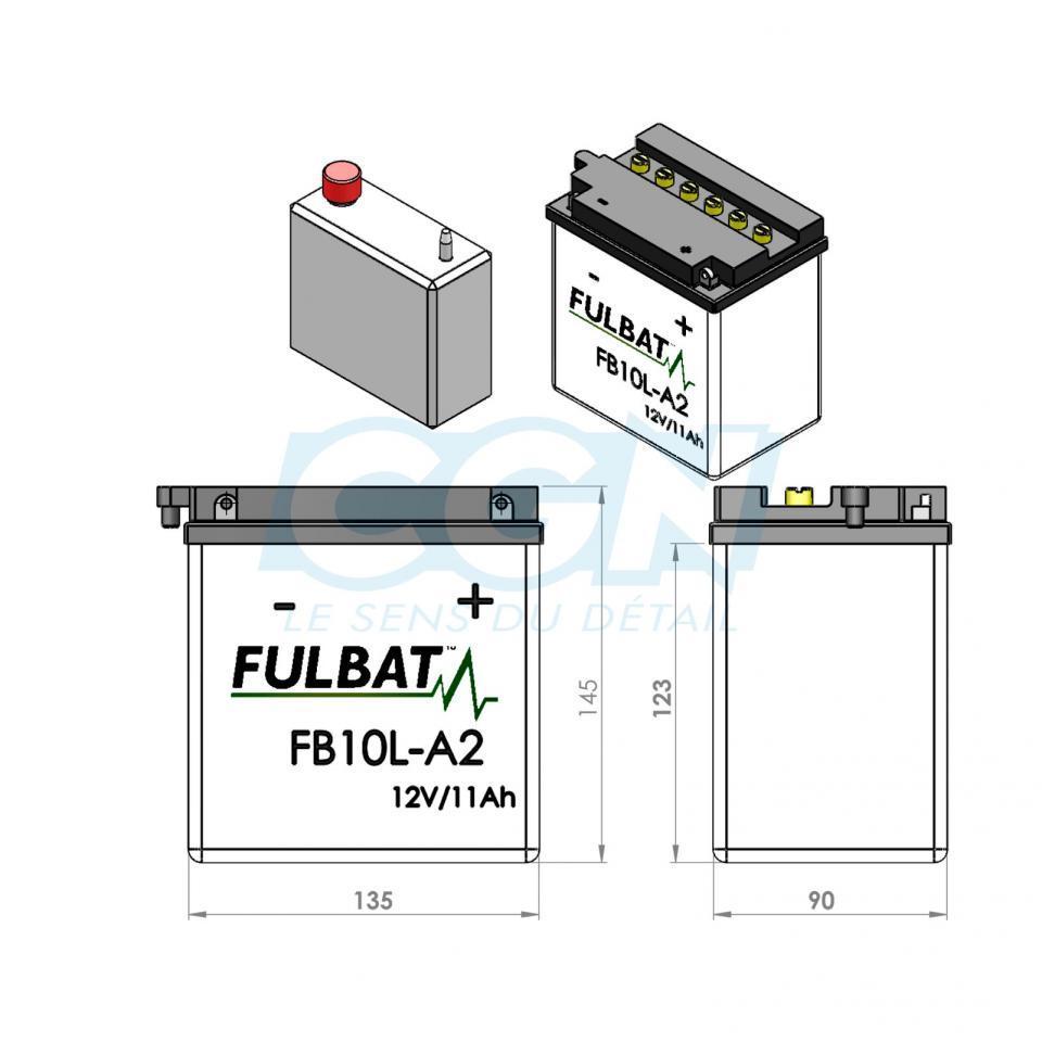 Batterie Fulbat pour Moto Suzuki 400 GS 1977 à 1978 Neuf