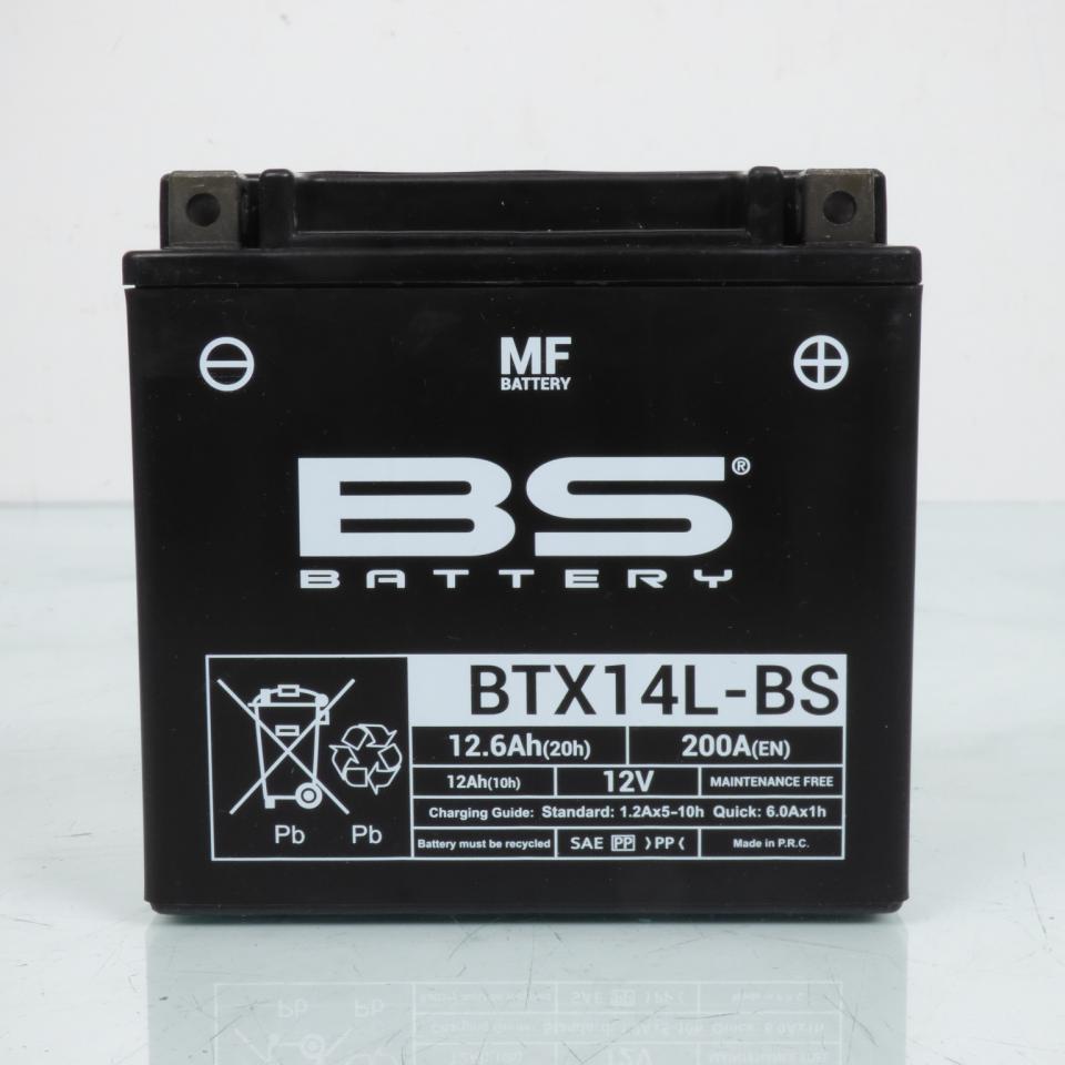 Batterie BS Battery pour pour Moto Harley Davidson 883 XL T Superlow 2011 à 2015 YTX14L-BS / 12V 12Ah Neuf