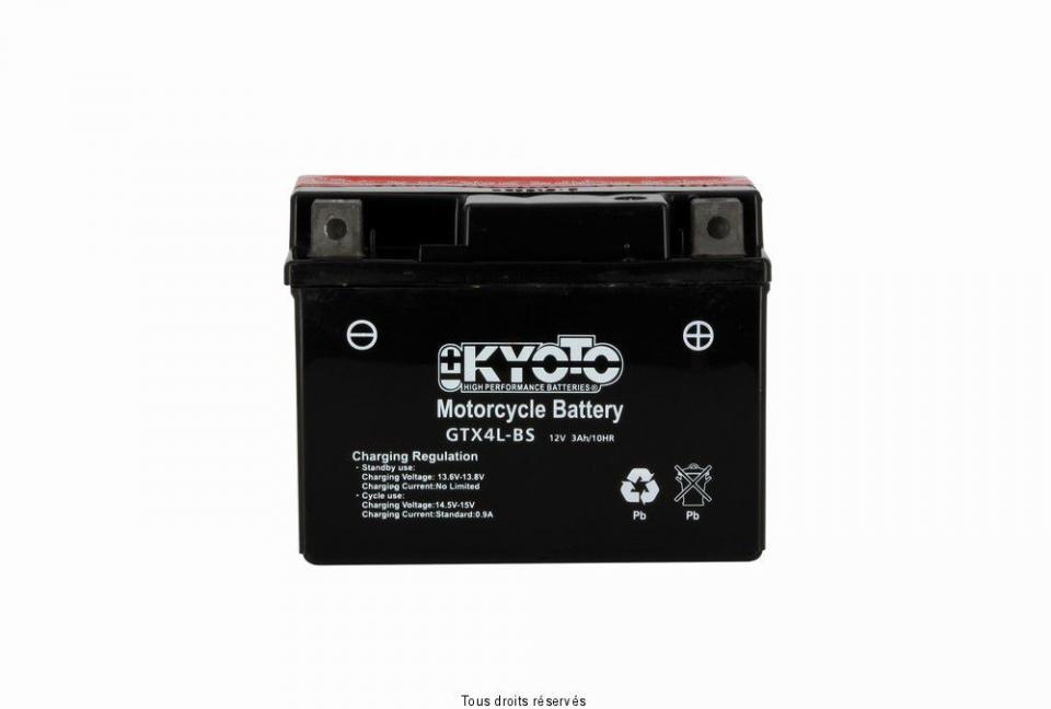 Batterie Kyoto pour Moto Honda 125 CRM R 1990 à 2000 YTX4L-BS / 12V 3Ah Neuf