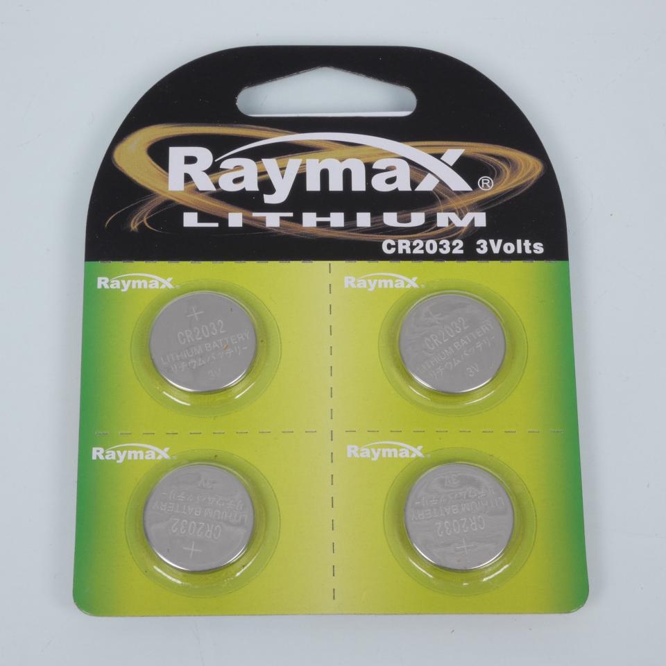 Pile bouton lithium CR2032 3V Raymax pour moto montre électronique par 4 Neuf