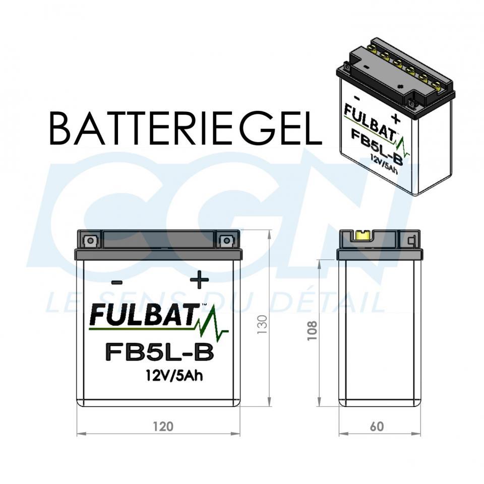 Batterie Fulbat pour Scooter Peugeot 80 SV Geo 1991 à 1993 Neuf