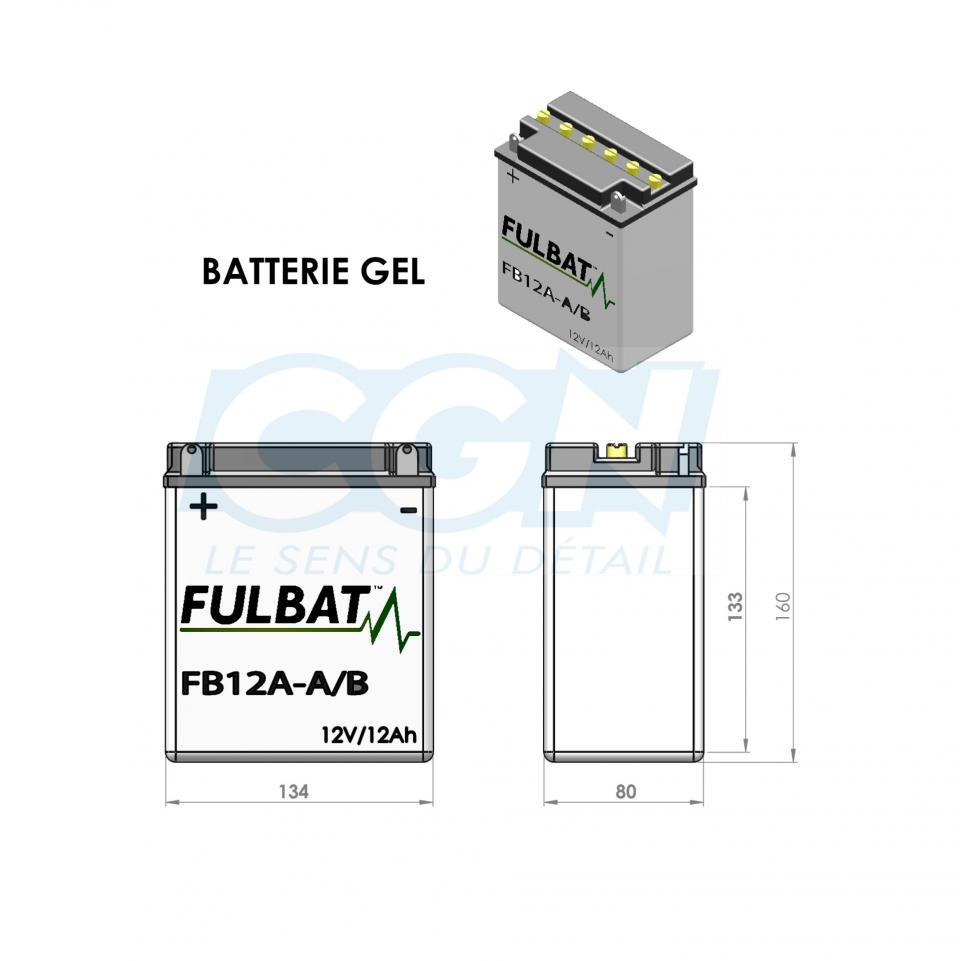 Batterie Fulbat pour Moto Yamaha 250 XS S 1979 à 1982 Neuf