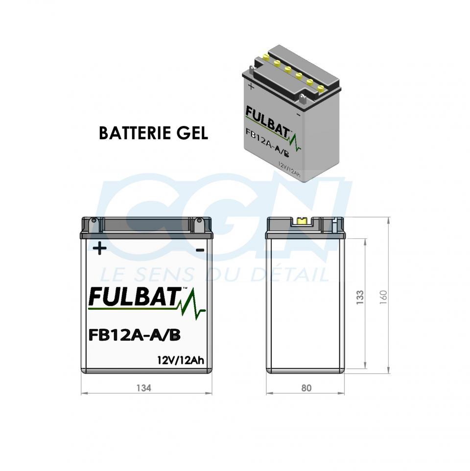 Batterie Fulbat pour Moto Kawasaki 550 Z 1980 à 1982 Neuf