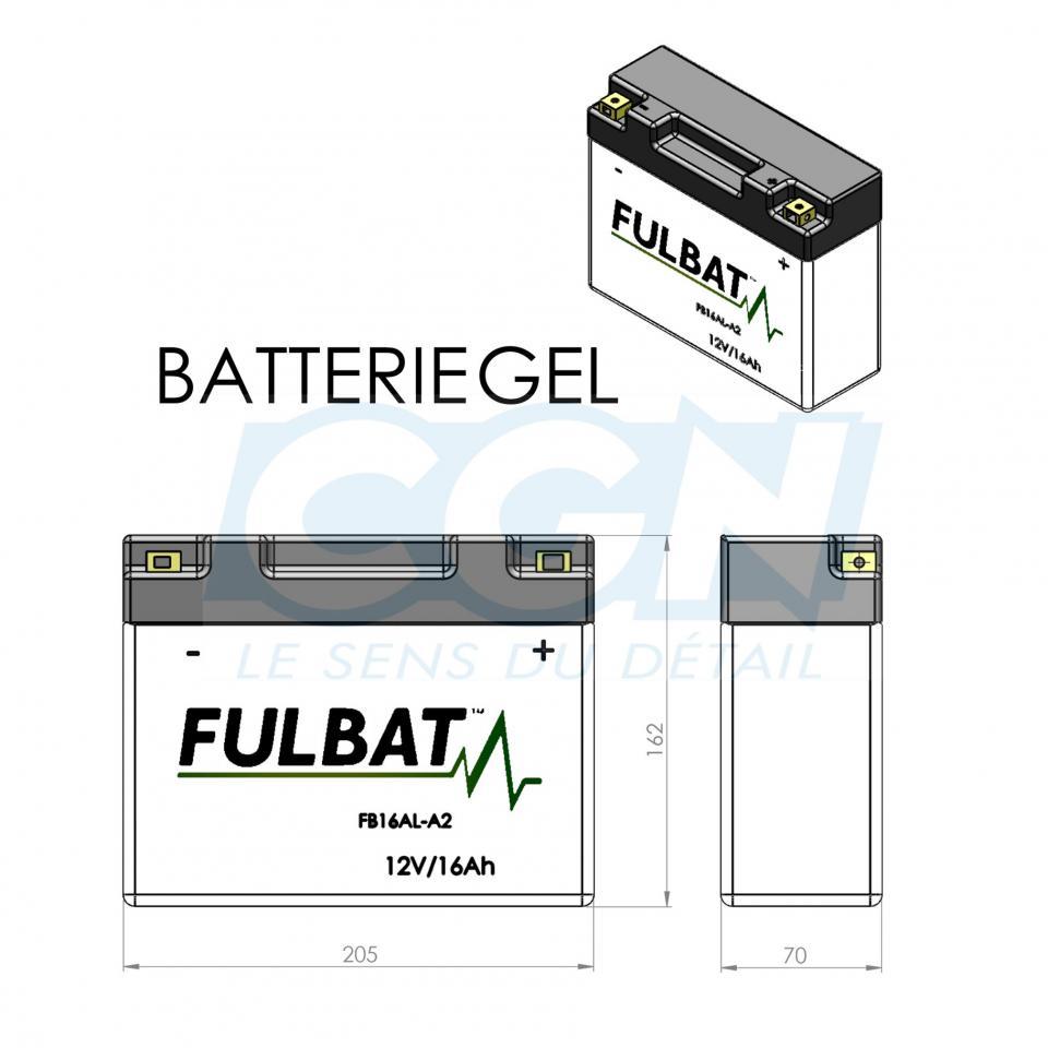 Batterie Fulbat pour Moto Ducati 400 Supersport 1993 à 1997 Neuf