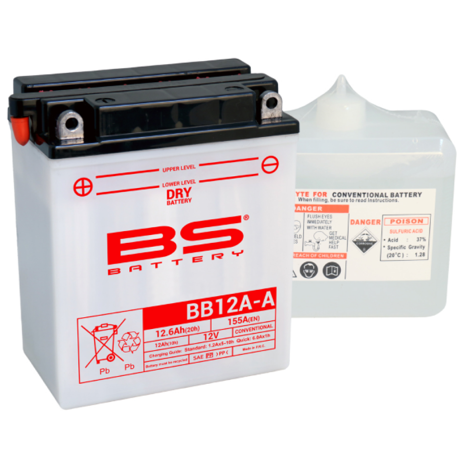 Batterie BS Battery pour Moto Kawasaki 600 ZZR 1990 à 1993 YB12A-A Neuf