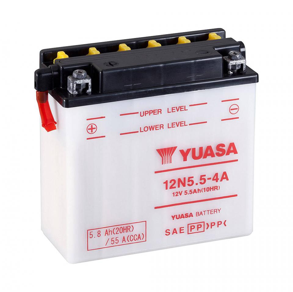 Batterie Yuasa pour Moto Cagiva 125 Roadster 1996 à 1999 12N5.5-4A / 12V 5.8Ah Neuf