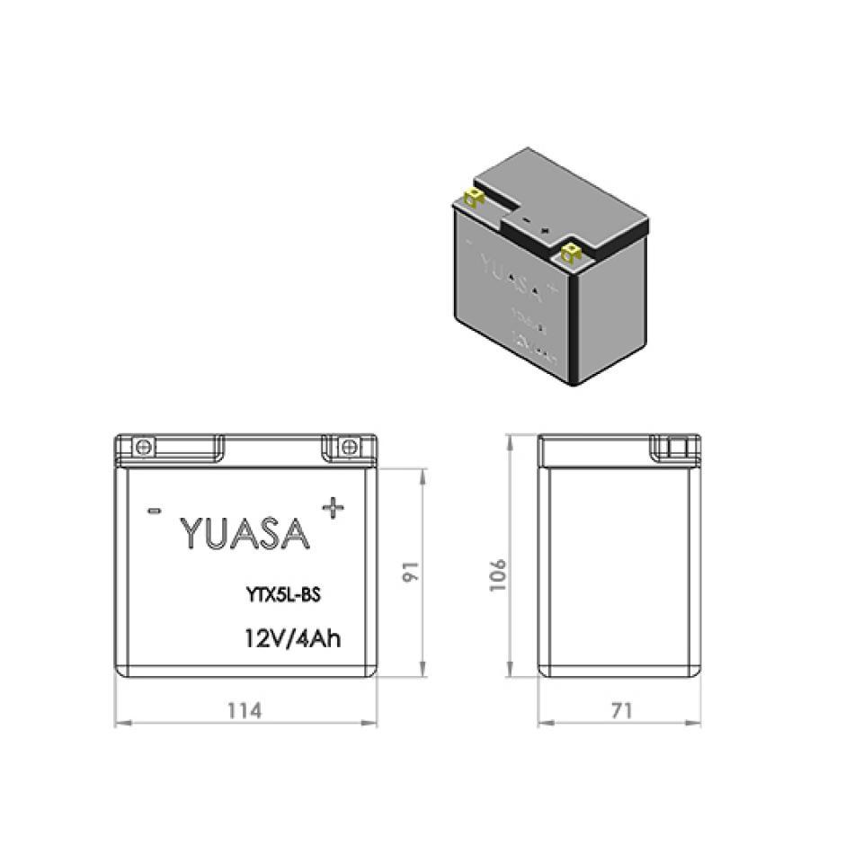 Batterie Yuasa pour Scooter Kymco 50 Agility 4T 2005 à 2020 Neuf